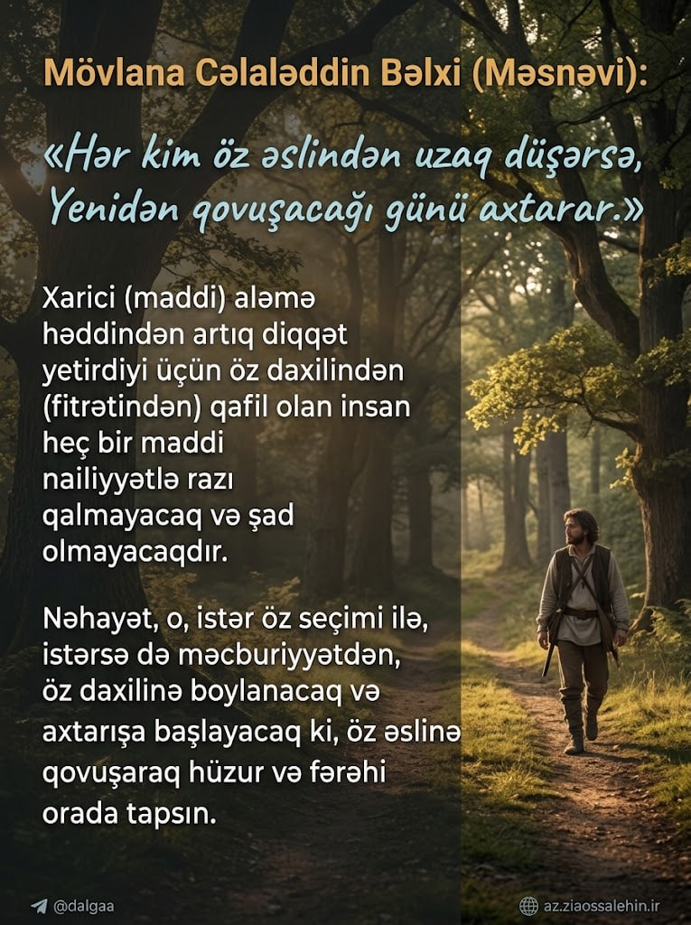 İnsanın Öz Əslinə Qovuşması - Mövlana Cəlaləddin Rumi (Məsnəvi)