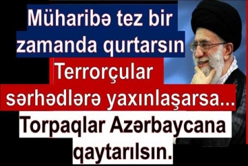 İmam Xamenei Qarabağ müharibəsindən danışdı. İşğalçı Ermənistan torpaqları qaytarsın. Terrorçular...