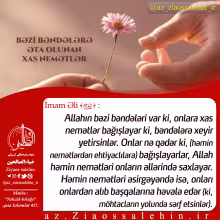 Bəzi bəndələrə əta olunan xas nemətlər