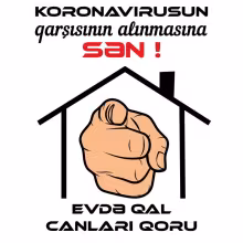 Koronavirusun qarşısının alınmasına SƏN ! Evdə qal Canları Qoru